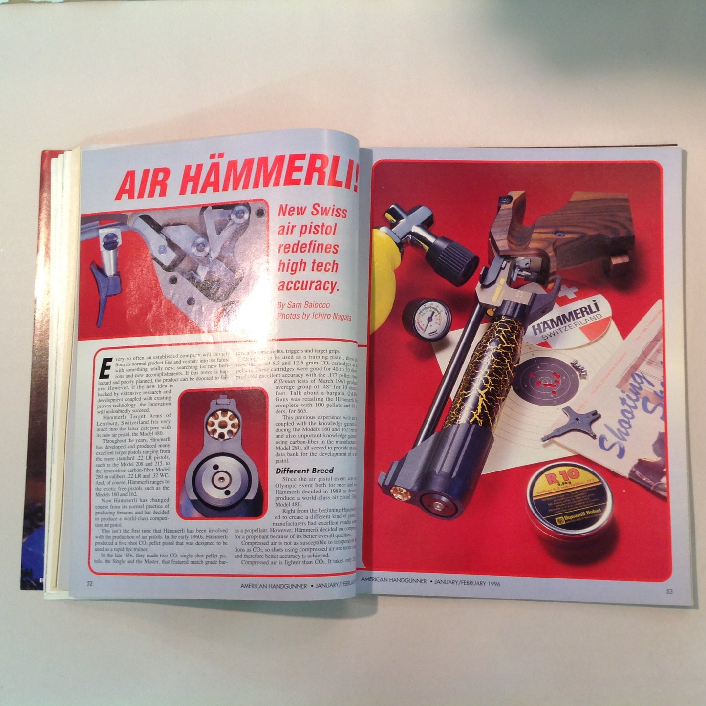 Vintage Jan/Feb 1996 American Handgunner Magazine Street Survival Ultra Compact .45 Club 10 Die Yuppie Scum!