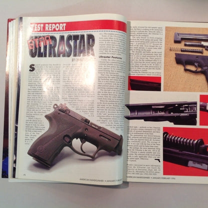 Vintage Jan/Feb 1996 American Handgunner Magazine Street Survival Ultra Compact .45 Club 10 Die Yuppie Scum!