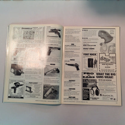 Vintage Jan/Feb 1996 American Handgunner Magazine Street Survival Ultra Compact .45 Club 10 Die Yuppie Scum!