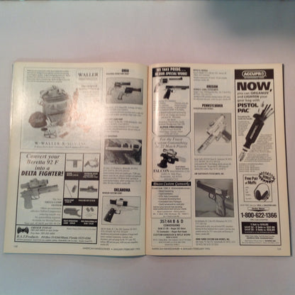 Vintage Jan/Feb 1996 American Handgunner Magazine Street Survival Ultra Compact .45 Club 10 Die Yuppie Scum!