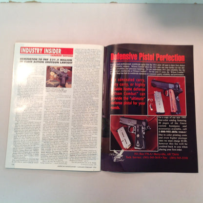 Vintage Jan/Feb 1996 American Handgunner Magazine Street Survival Ultra Compact .45 Club 10 Die Yuppie Scum!