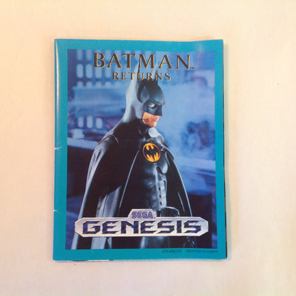 Vintage 1992 Sega Genesis Full Color Brochure Foldout Poster Batman Returns Sonic the Hedgehog 2