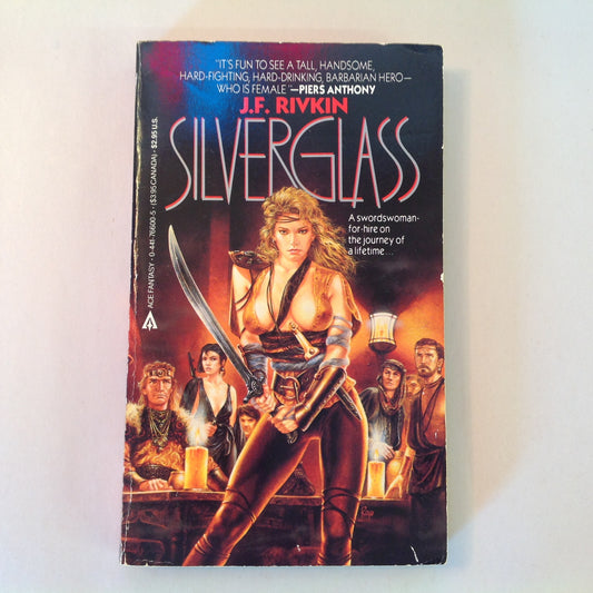 Vintage 1986 Mass Market Paperback Silverglass J. F. Rivkin First Edition