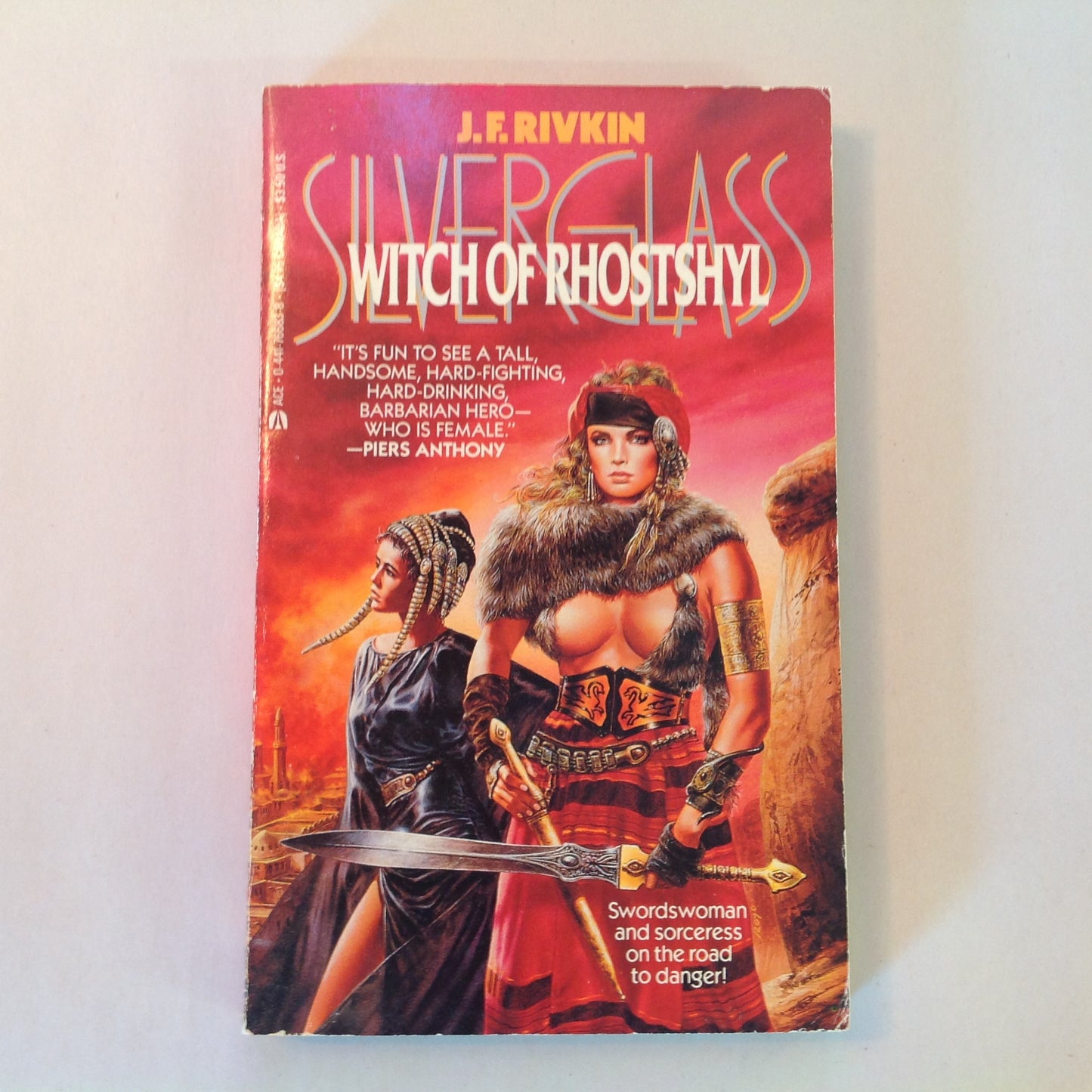 Vintage 1989 Mass Market Paperback Silverglass: Witch of Rhostshyl J. F. Rivkin First Edition