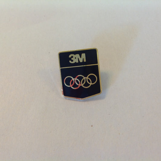 Vintage 1988 3M XXIV Olympiad Seoul Korea Summer Games Black Logo Hat Lapel Pin