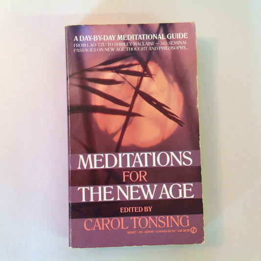 Vintage 1989 Mass Market Paperback Meditations for the New Age: A Day-by-Day Meditational Guide Carl Tonsing, Editor