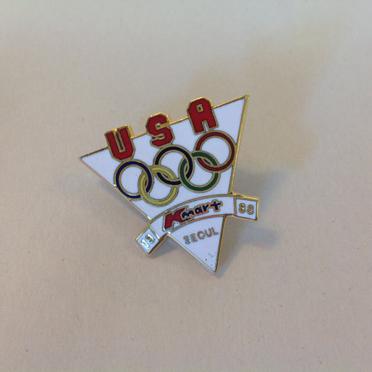 Vintage K-Mart 1988 Seoul Korea Summer Olympics XXIV Olympiad USA Logo Pin