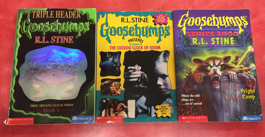 Goosebumps R. L. Stine Scary Book LOT 3