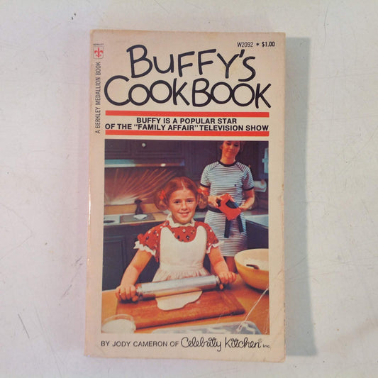 Vintage 1971 Mass Market Paperback Buffy's Cookbook Jody Cameron Celebrity Kitchen Berkley Books First Edition