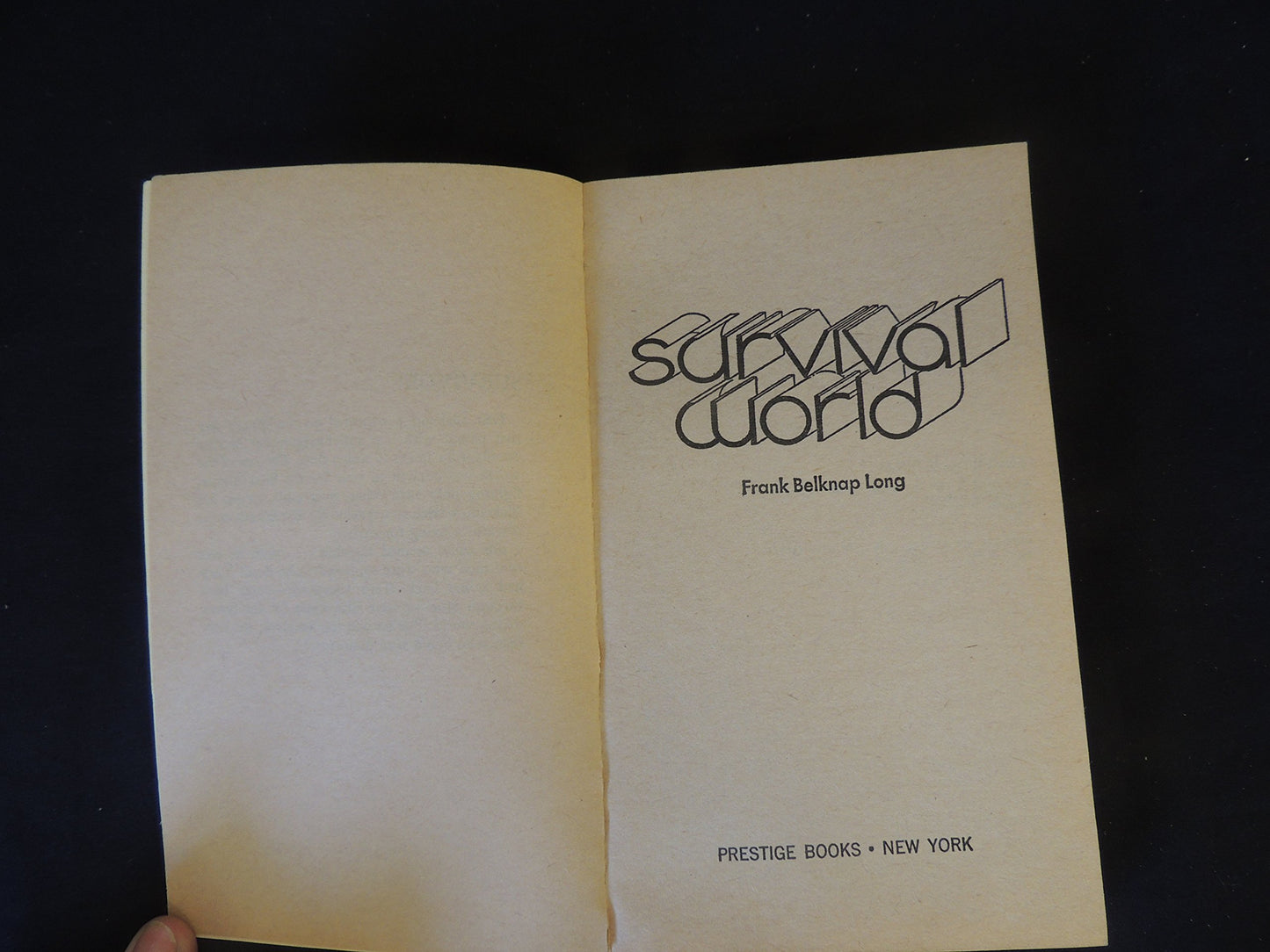 Vintage 1971 Mass Market Paperback Survival World Frank Belknap Long Prestige/Magnum Books First Edition