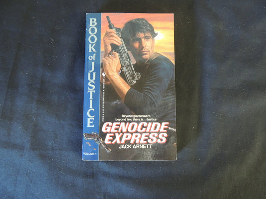 Vintage 1989 Mass Market Paperback Book of Justice Vol 1: Genocide Express Jack Arnett Bantam Books First Printing