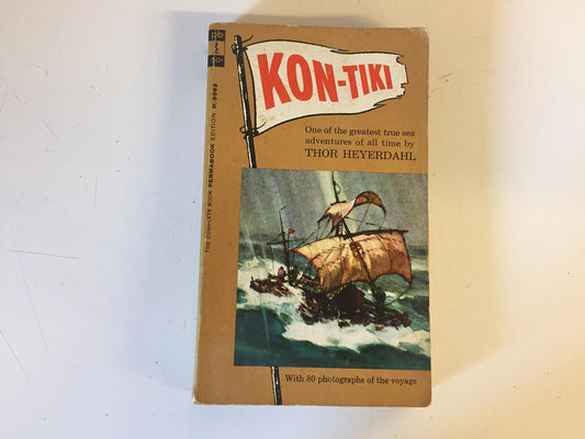 Vintage 1963 Mass Market Paperback Kon-Tiki Thor Heyerdahl