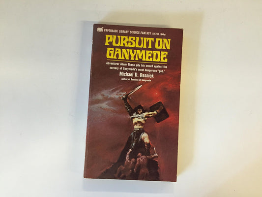 Vintage 1968 Mass Market Paperback Pursuit On Ganymede Michael D. Resnick Paperback Library First Edition