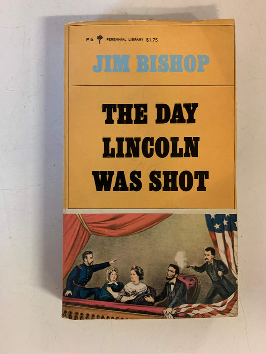 Vintage 1964 Mass Market Paperback The Day Lincoln Was Shot Jim Bishop Perennial Library First Printing