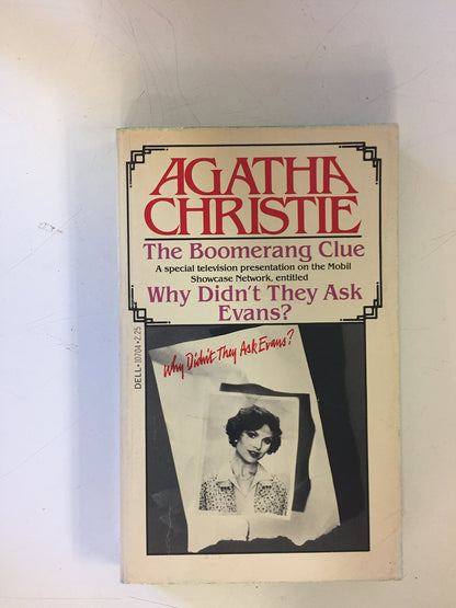 Vintage 1981 Mass Market Paperback The Boomerang Clue Agatha Christie Mobil Showcase Network Tie-In Why Didn't They Ask Evans?