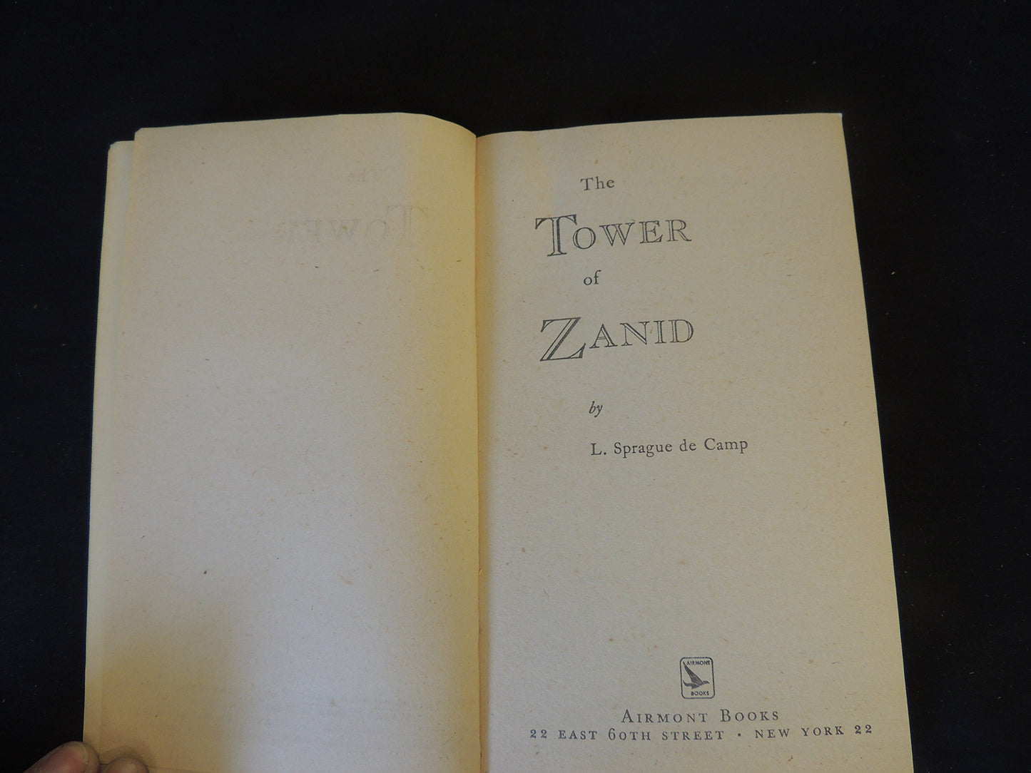 Vintage 1963 Mass Market Paperback Tower of Zanid L. Sprague deCamp Airmont Books First Printing