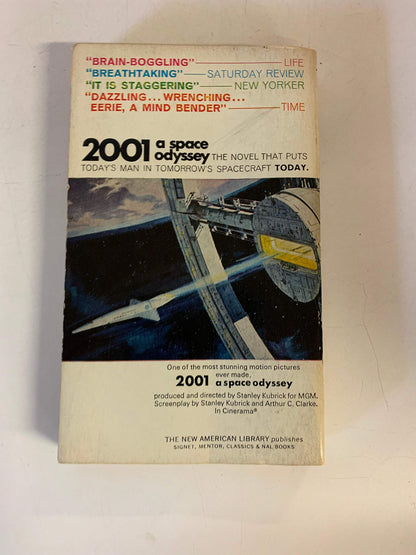 Vintage 1968 Mass Market Paperback 2001: A Space Odyssey Arthur C. Clarke