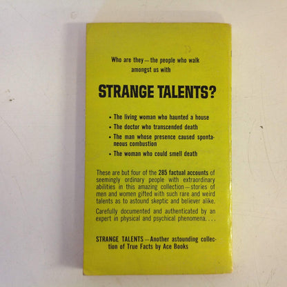 Vintage 1967 Mass Market Paperback Strange Talents Berhardt J. Hurwood ACE Star First Edition