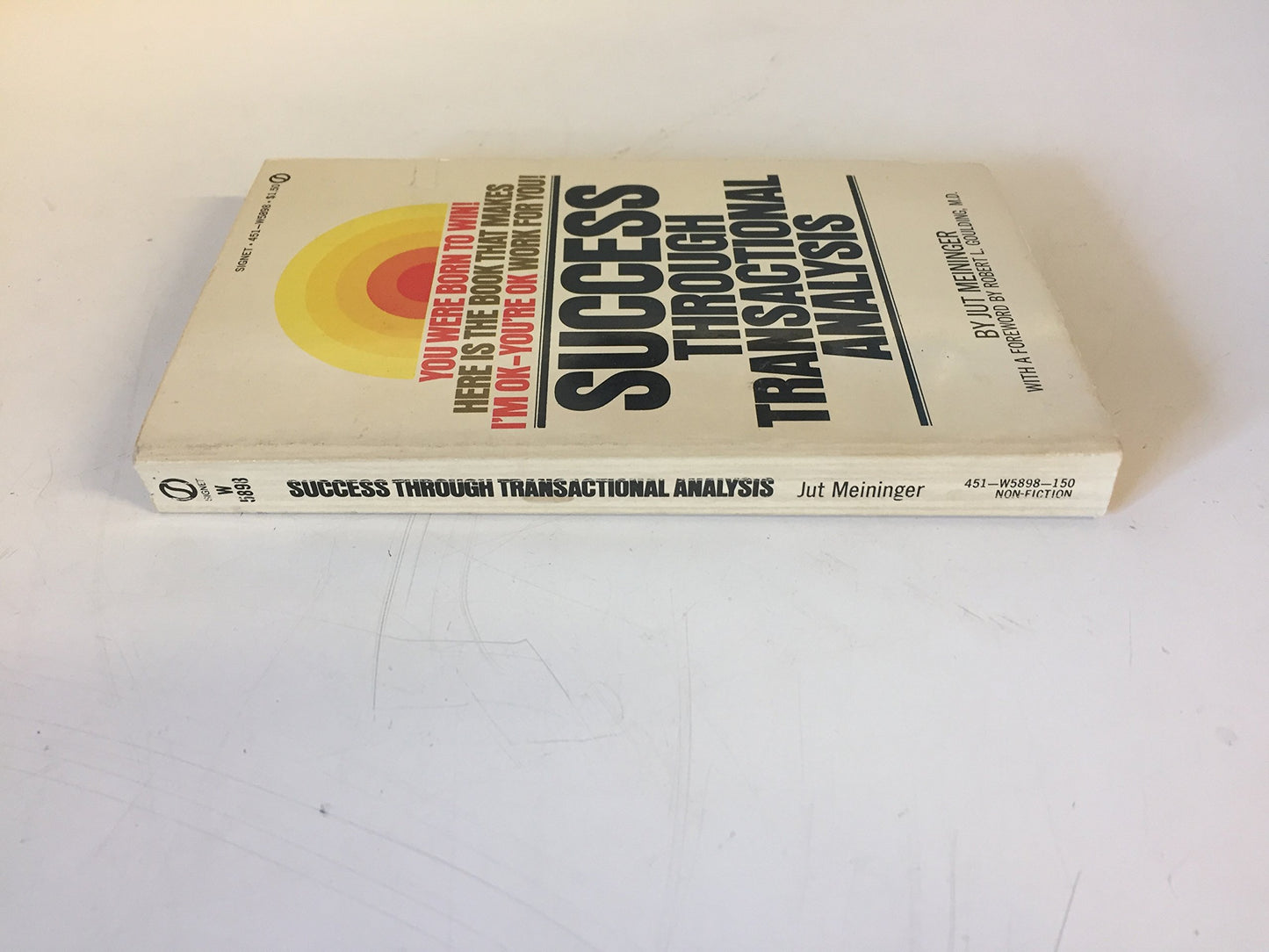 Vintage 1974 Mass Market Paperback Success Through Transactional Analysis Jut Meininger