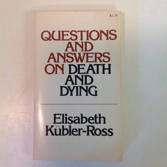 Vintage 1977 Mass Market Paperback Questions On Death and Dying Elizabeth Kubler-Ross