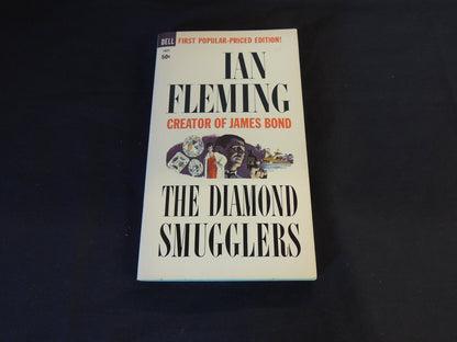 Vintage 1963 Mass Market Paperback The Diamond Smugglers Ian Fleming Dell First Printing