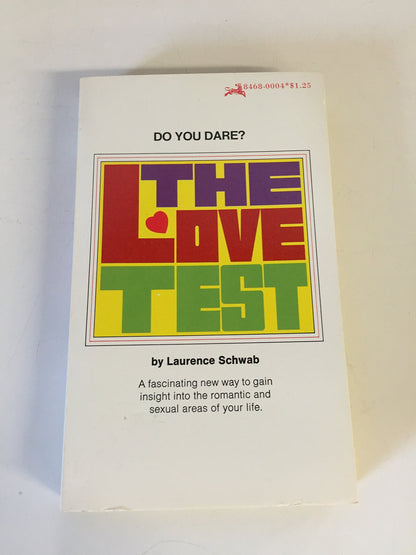 Vintage 1974 Mass Market Paperback The Love Test Laurence Shwab First Edition