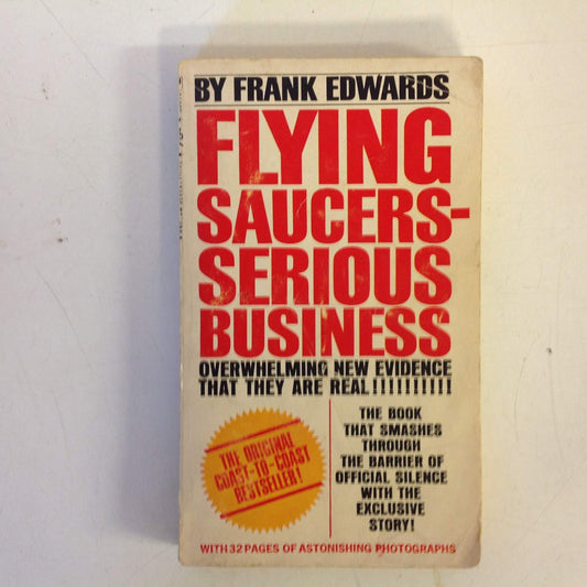 Vintage 1966 Mass Market Paperback Flying Saucers-Serious Business Frank Edwards