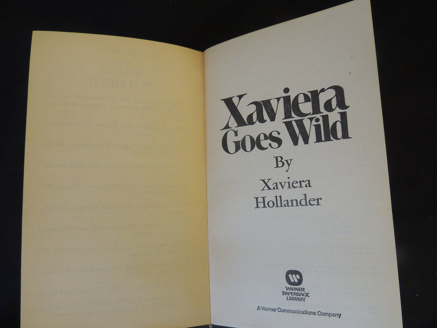 Vintage 1974 Mass Market Paperback Xaviera Goes Wild! Xaviera Hollander Happy Hooker