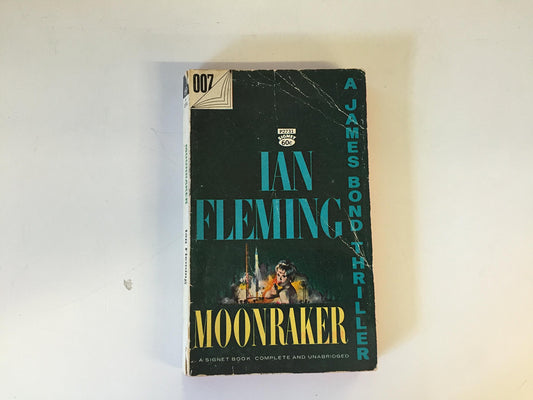 Vintage 1955 Mass Market Paperback Moonraker Ian Fleming Signet 22nd Printing