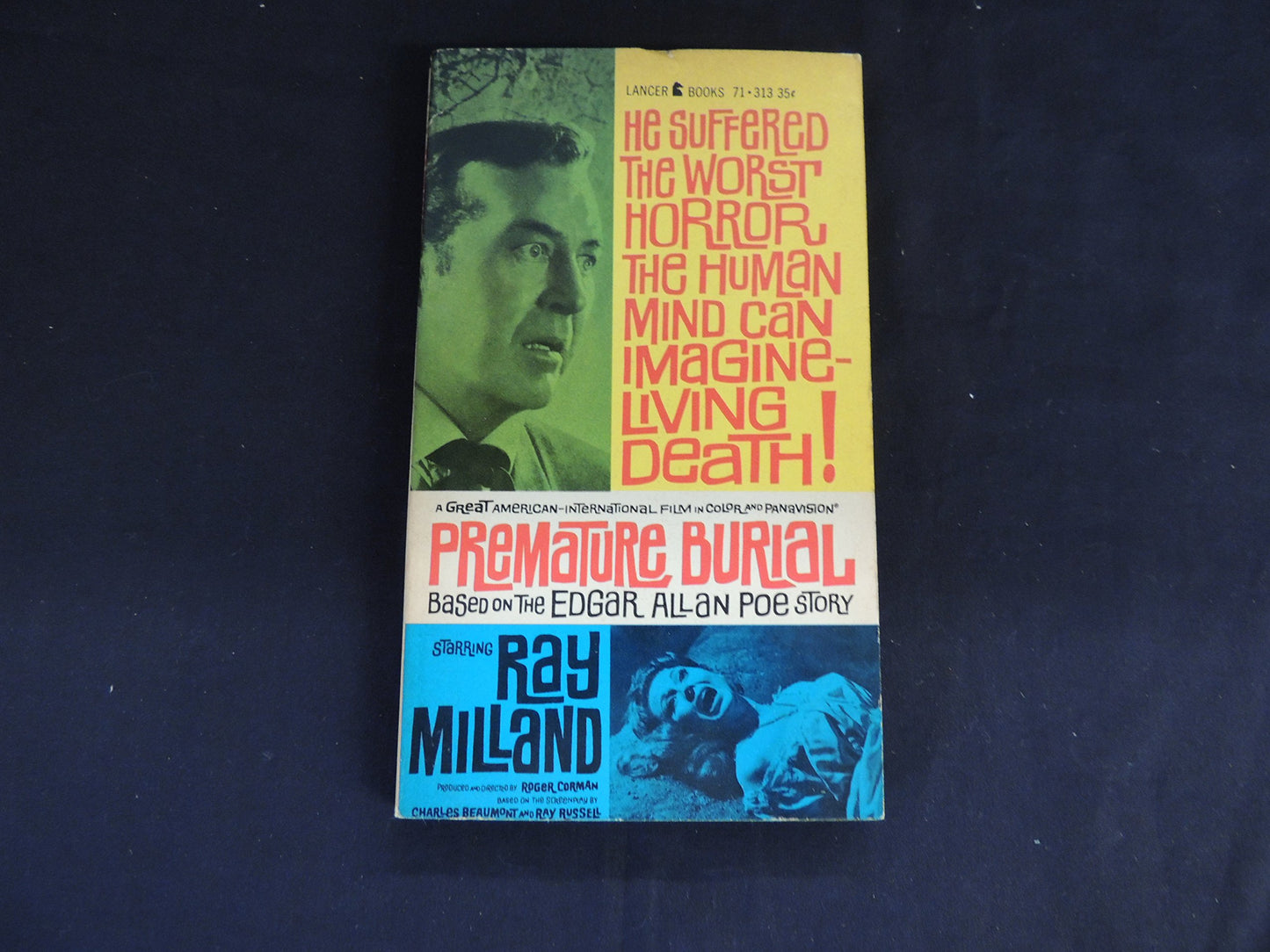 Vintage 1962 Mass Market Paperback Premature Burial Max Hallan Danne Lancer Movie Tie-In First Edition