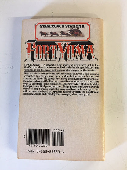Vintage 1983 Mass Market Paperback Stagecoach Station 8: Fort Yuma Hank Mitchum Bantam Books First Edition