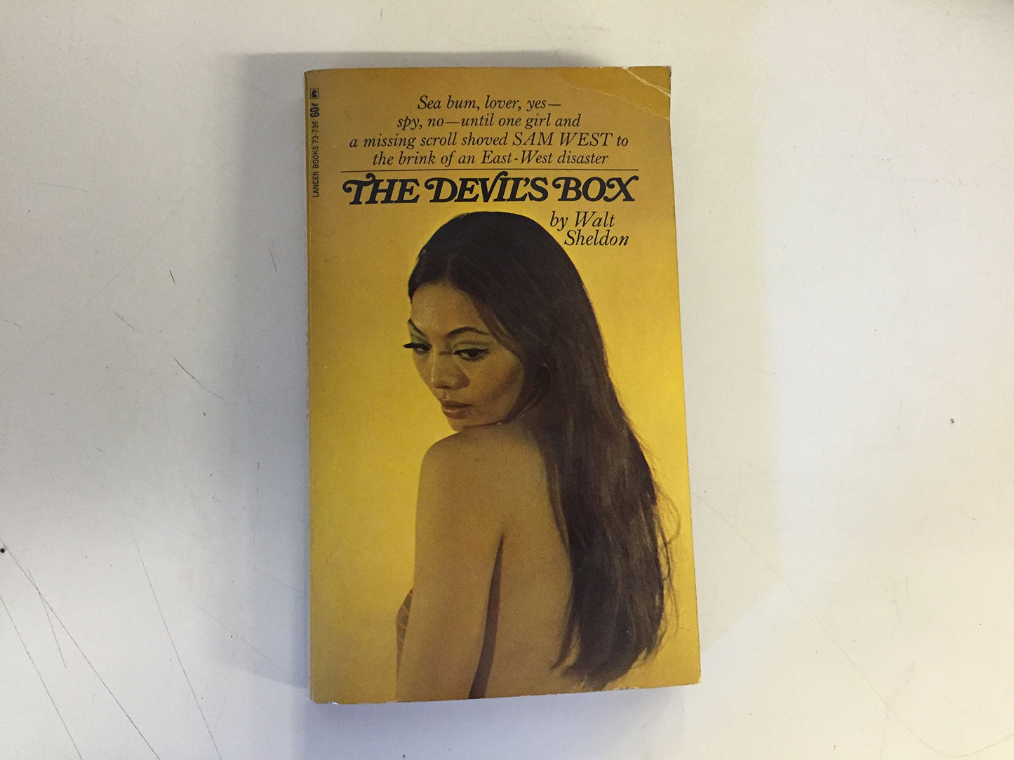 Vintage 1968 Mass Market Paperback The Devil's Box Walt Sheldon Lancer First Edition