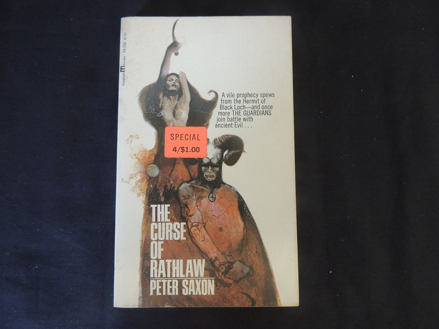 Vintage 1968 Mass Market Paperback The Curse of Rathlaw Peter Saxon Magnum First Edition