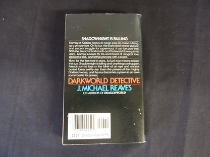 Vintage 1982 Mass Market Paperback Darkworld Detective J. Michael Reaves Bantam Books First Edition