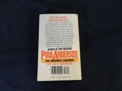 Vintage 1980 Mass Market Paperback The Merman's Children Poul Anderson Berkley Books First Printing