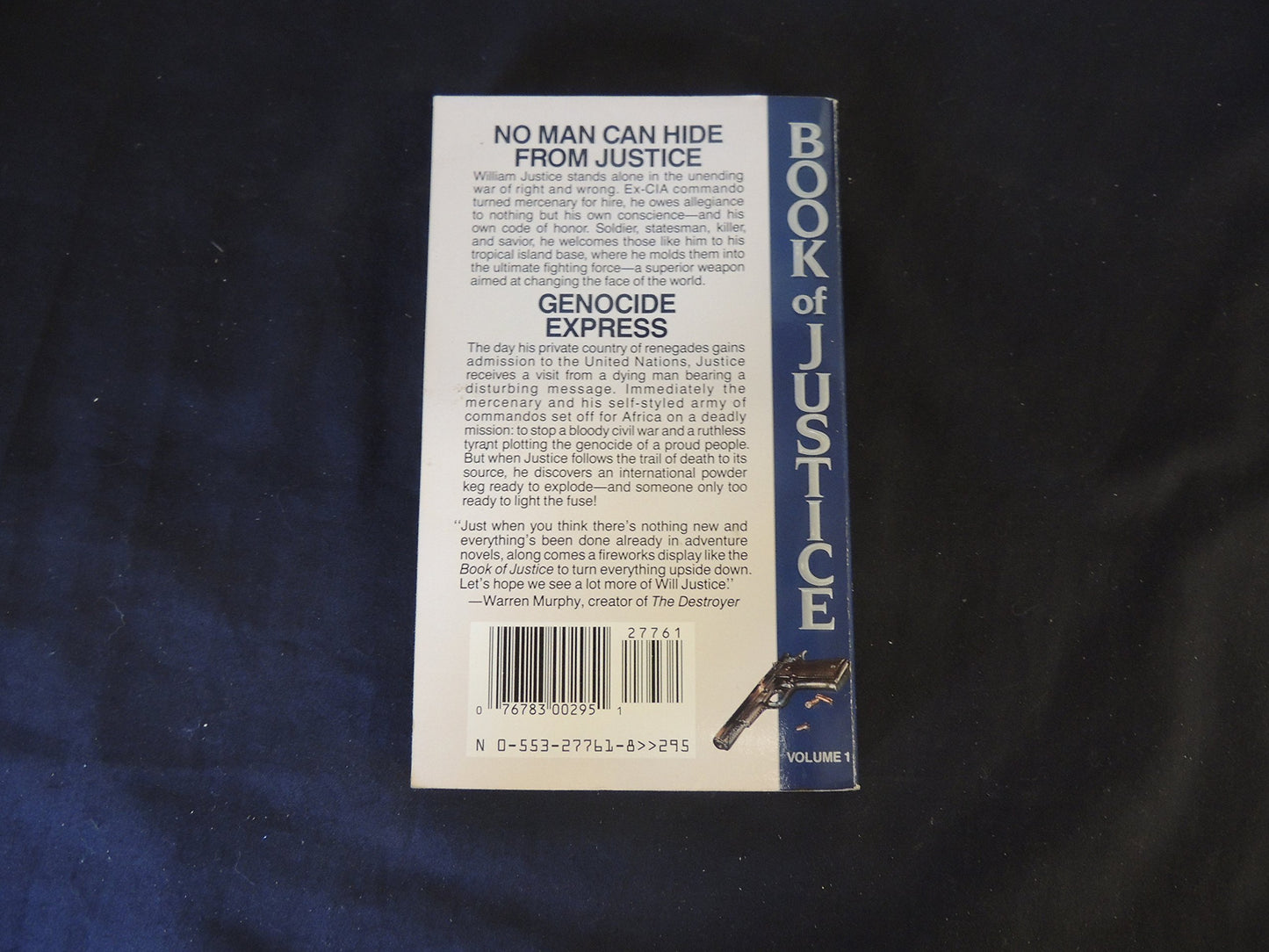 Vintage 1989 Mass Market Paperback Book of Justice Vol 1: Genocide Express Jack Arnett Bantam Books First Printing