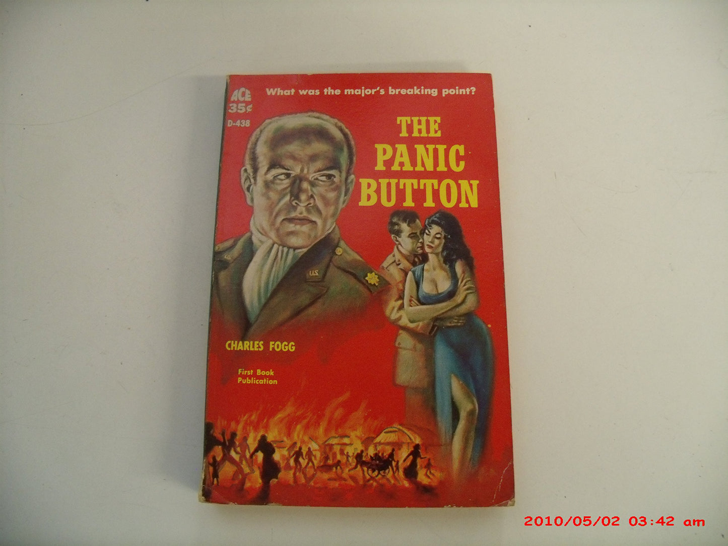 Vintage 1960 Mass Market Paperback The Panic Button Charles Fogg ACE Books First Edition