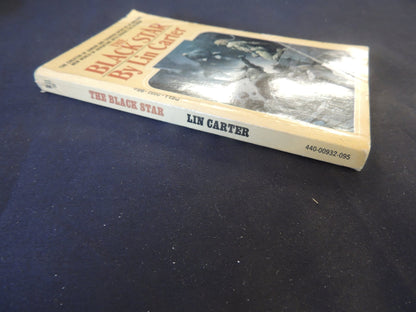 Vintage 1973 Mass Market Paperback The Black Star Lin Carter Dell Books First Printing