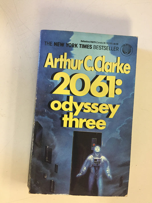 Vintage 1989 Mass Market Paperback 2061: Odyssey Three Arthur C. Clarke Del Rey First Printing