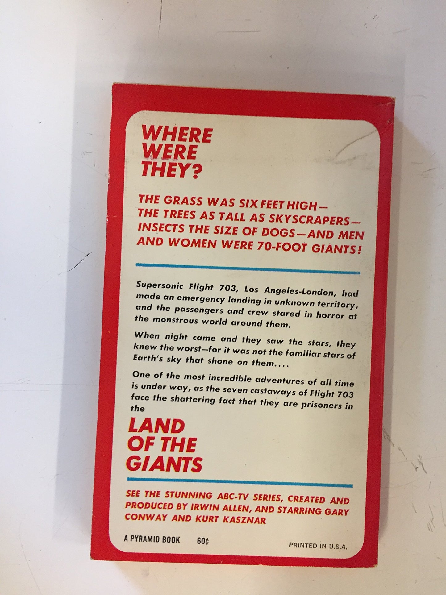 Vintage 1968 Mass Market Paperback Land of the Giants Murray Leinster TV Tie-In Edition