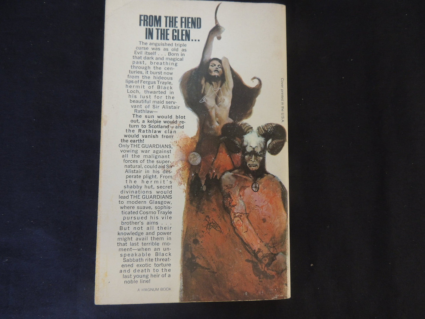 Vintage 1968 Mass Market Paperback The Curse of Rathlaw Peter Saxon Magnum First Edition