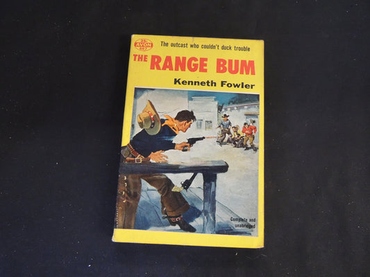 Vintage 1955 Mass Market Paperback The Range Bum Kenneth Fowler Avon Books First Edition