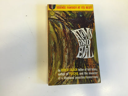 Vintage 1962 Mass Market Paperback Atoms and Evil Robert Bloch Fawcett Gold Medal s1231 First Printing