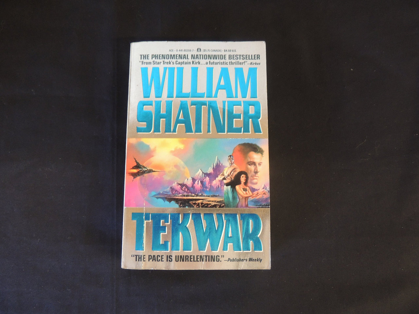 Vintage 1990 Mass Market Paperback Tekwar William Shatner ACE Books First Ed