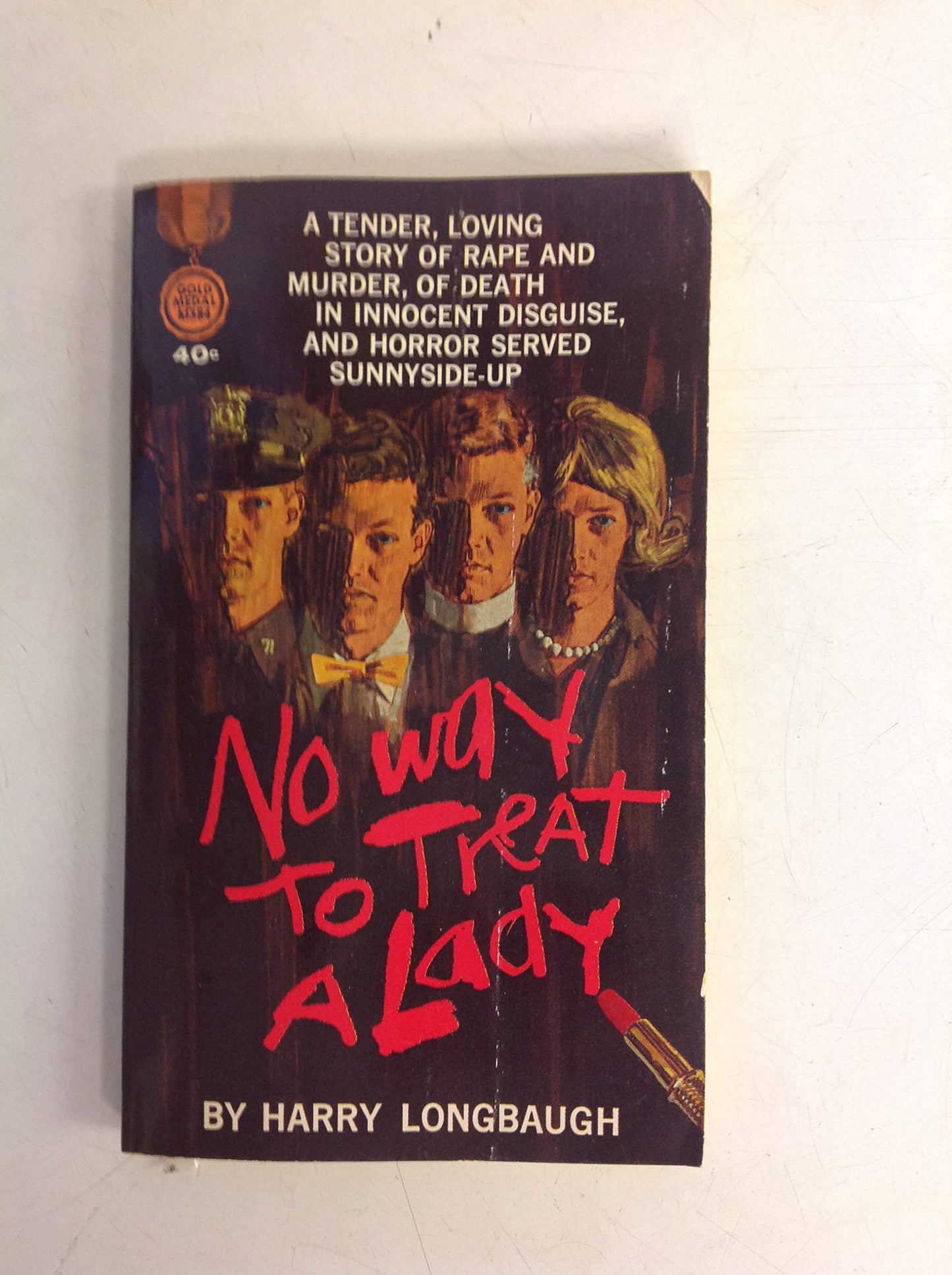 Vintage 1964 Mass Market Paperback No Way To Treat A Lady Harry Longbaugh Fawcett Gold Medal First Printing