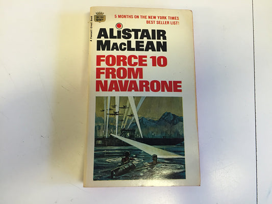 Vintage 1969 Mass Market Paperback Force 10 From Navarone Alistair MacLean Fawcett Crest First Printing