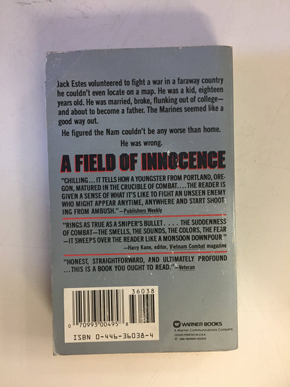 Vintage 1990 Mass Market Paperback A Field of Innocence Jack Estes First Edition