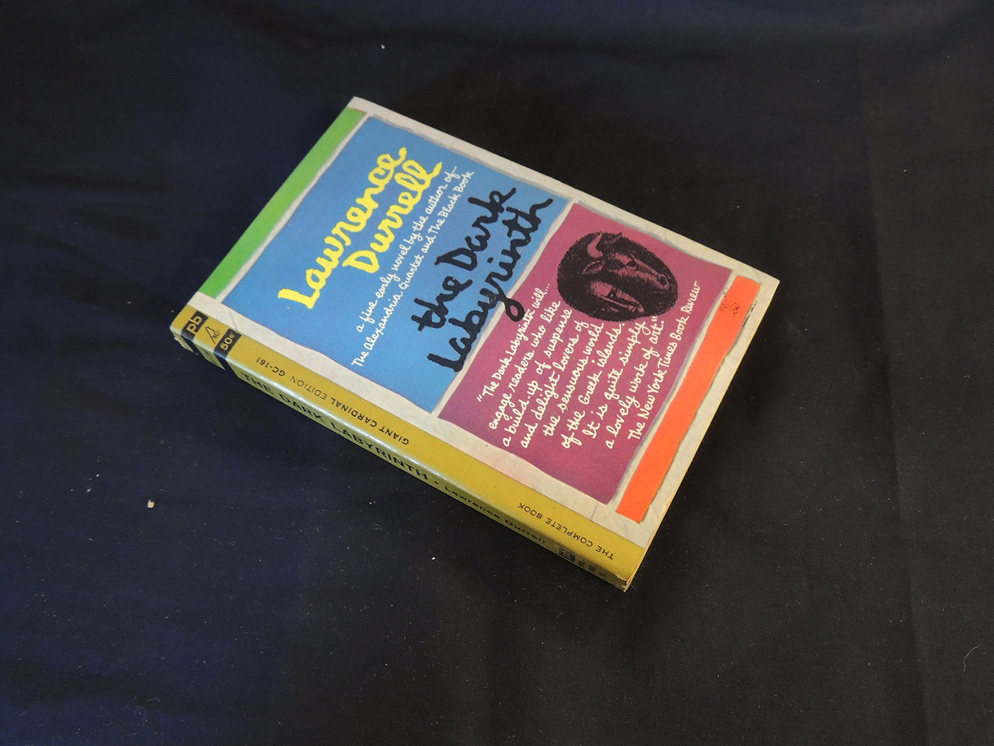 Vintage 1963 Mass Market Paperback The Dark Labyrinth Lawrence Durrell Pocket Books Giant Cardinal First Edition