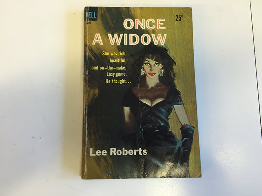 Vintage 1959 Mass Market Paperback Once A Widow Lee Roberts Dell Books First Edition