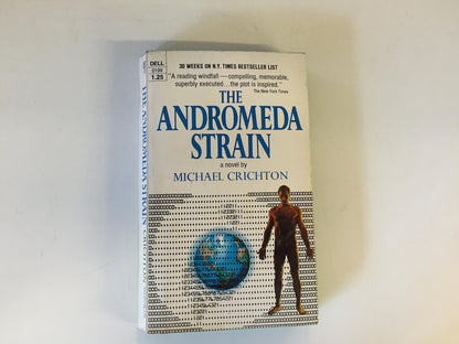 Vintage 1970 Mass Market Paperback The Andromeda Strain Michael Crichton